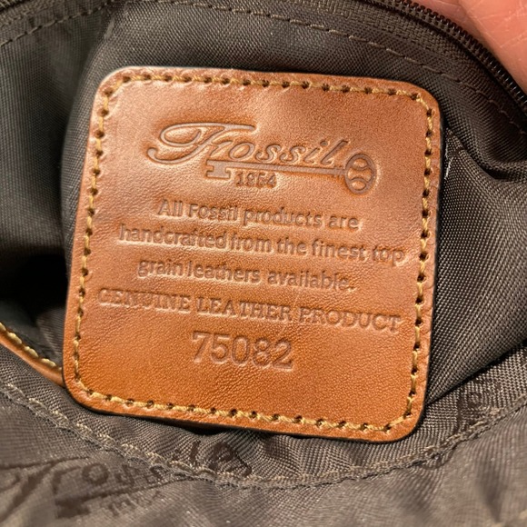 Fossil Patchwork Leather Tapestry Tote Bag Multicolor Boho Style Purse 75082 - Picture 2 of 16